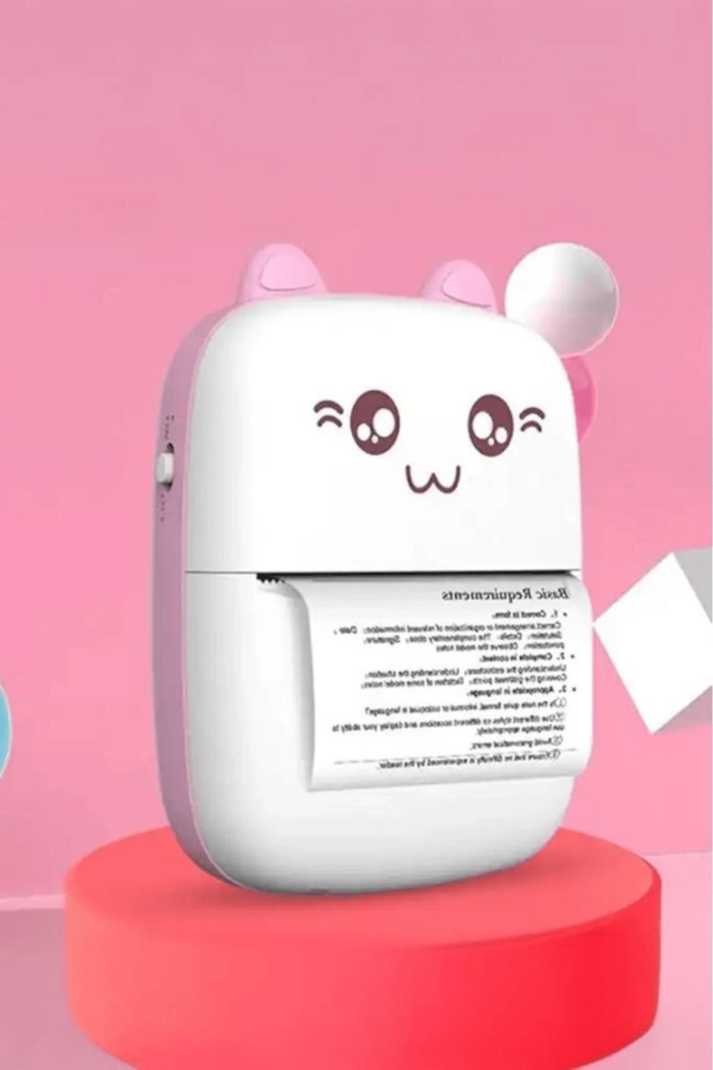 C9 Pembe Mini Yazıcı Taşınabilir Termal Yazıcı Kablosuz Bağlantı AP Kontrol Cep Yazıcısı