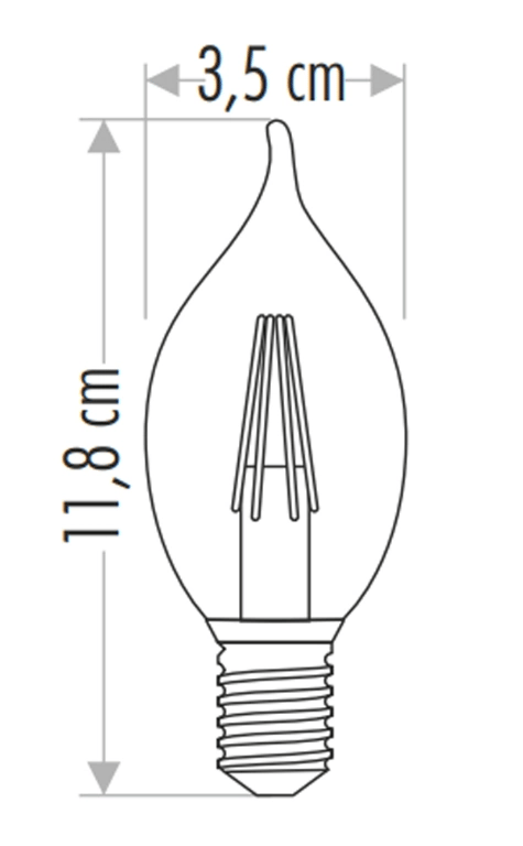 CATA CT 4062 4W Led Flament Ampul 3200K Günışığı E14 Duy