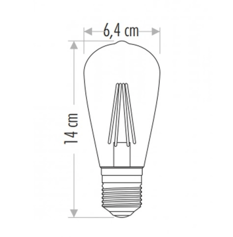 CATA CT 4353 8W Rustik Led Ampul 6400K Beyaz Işık E27 Duy