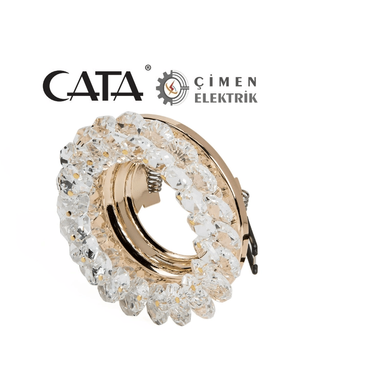 CATA CT 6596 Papatya Kristal Cam Spot Kasası
