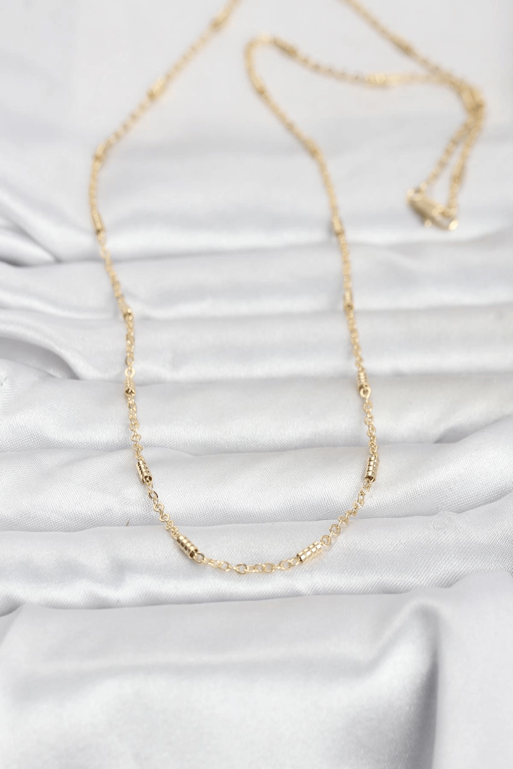 CM 14K Gold Renk Bar Zincir Model 60 cm Kadın Kolye