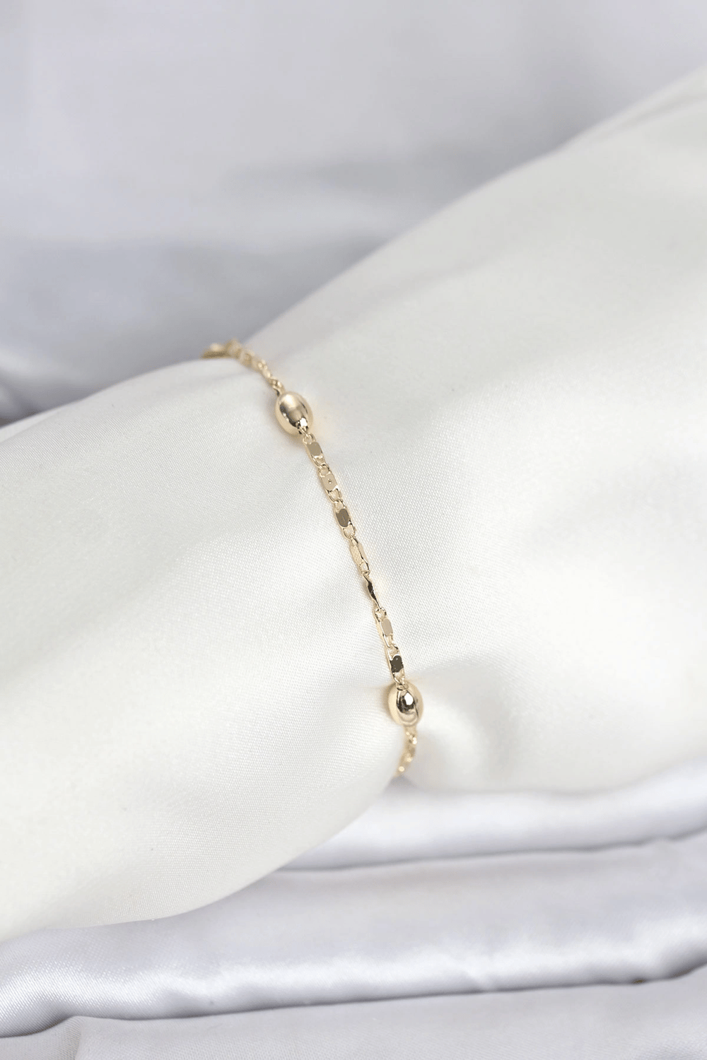 CM 14K Gold Renk Damla Topçuk Model Kadın Bileklik
