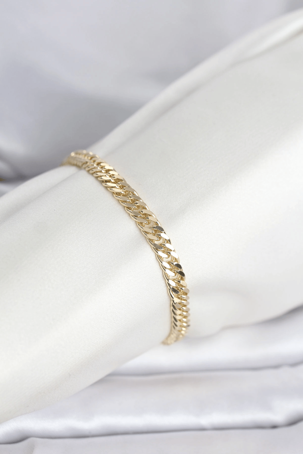 CM 14K Gold Renk Kalın Zincir Model Kadın Bileklik