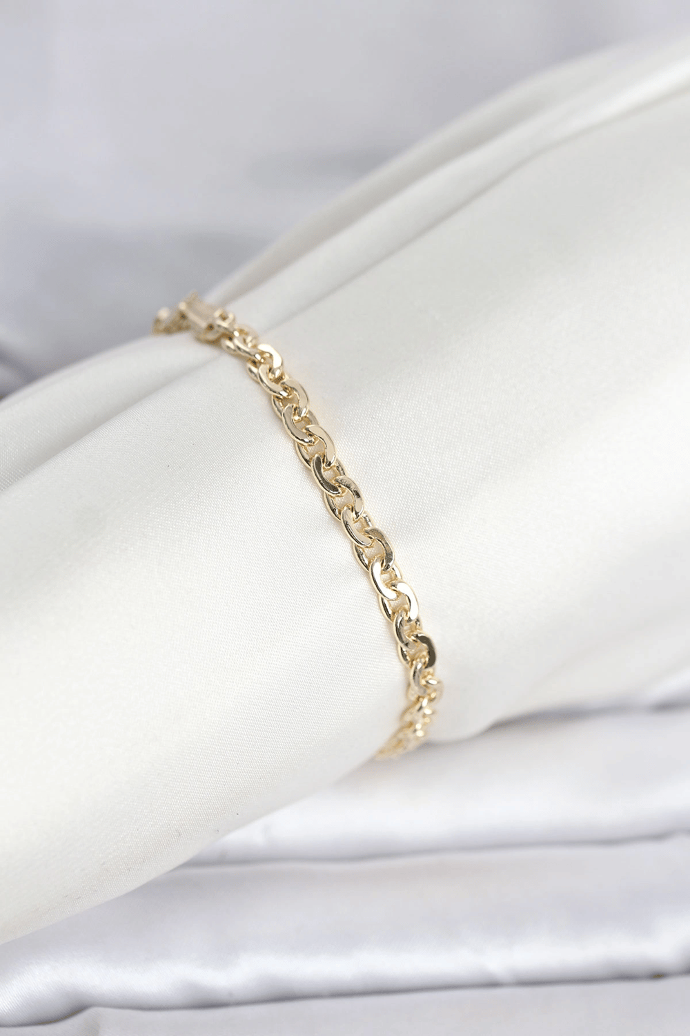 CM 14K Gold Renk Zincir Model Kadın Bileklik