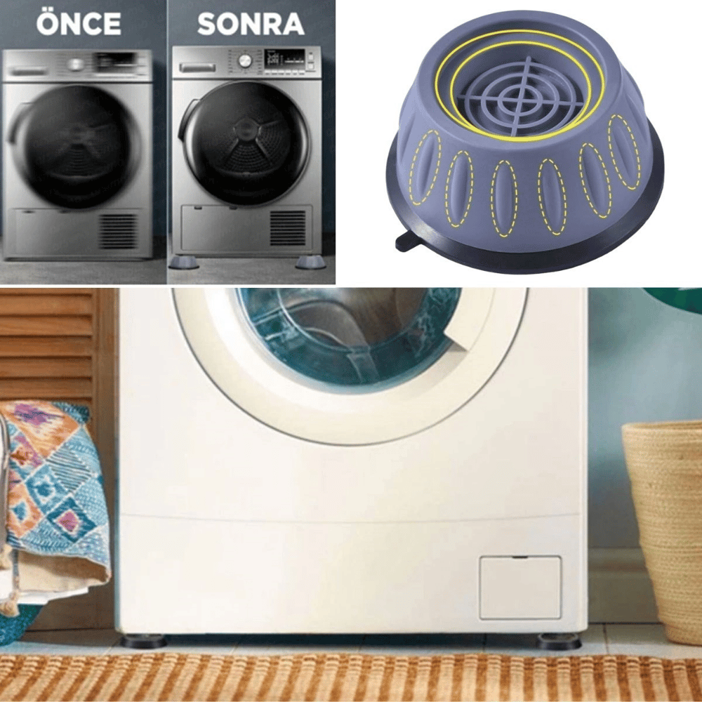Çamaşır Makinesi Sarsıntı Titreşim Ses Önleyici Kaydırmaz Ayak 4lü Set Bx40