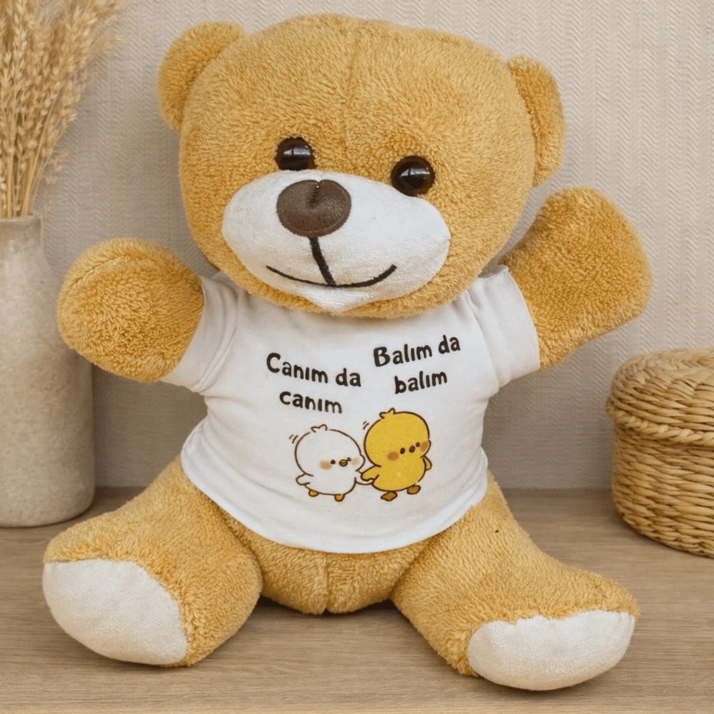 Canım da Canım Balım da Balım Tişörtlü Peluş Ayıcık