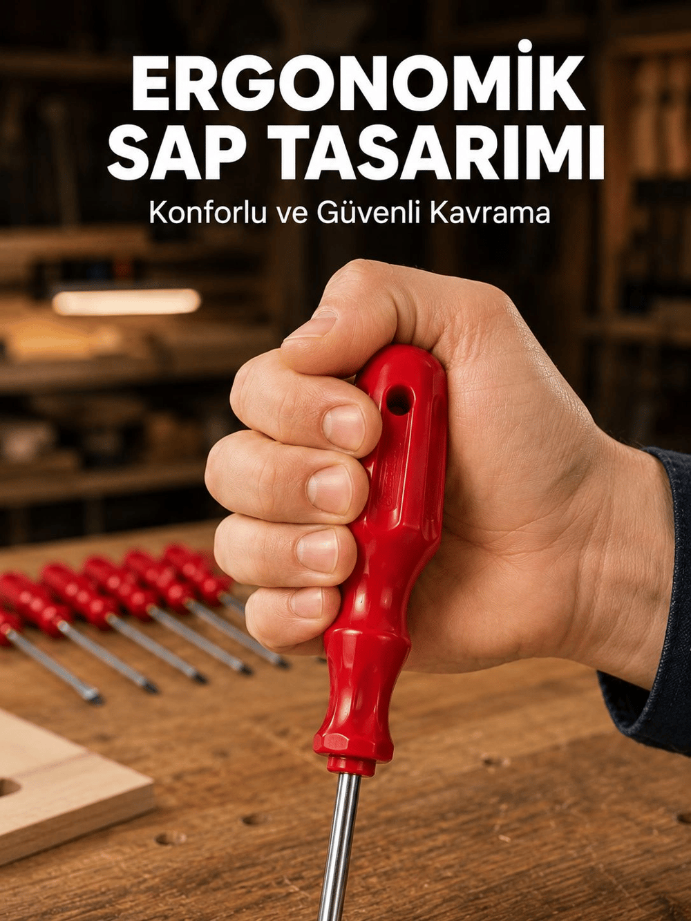 Çelik 7li Tornavida Seti Ergonomik Sap Profesyonel Kullanım