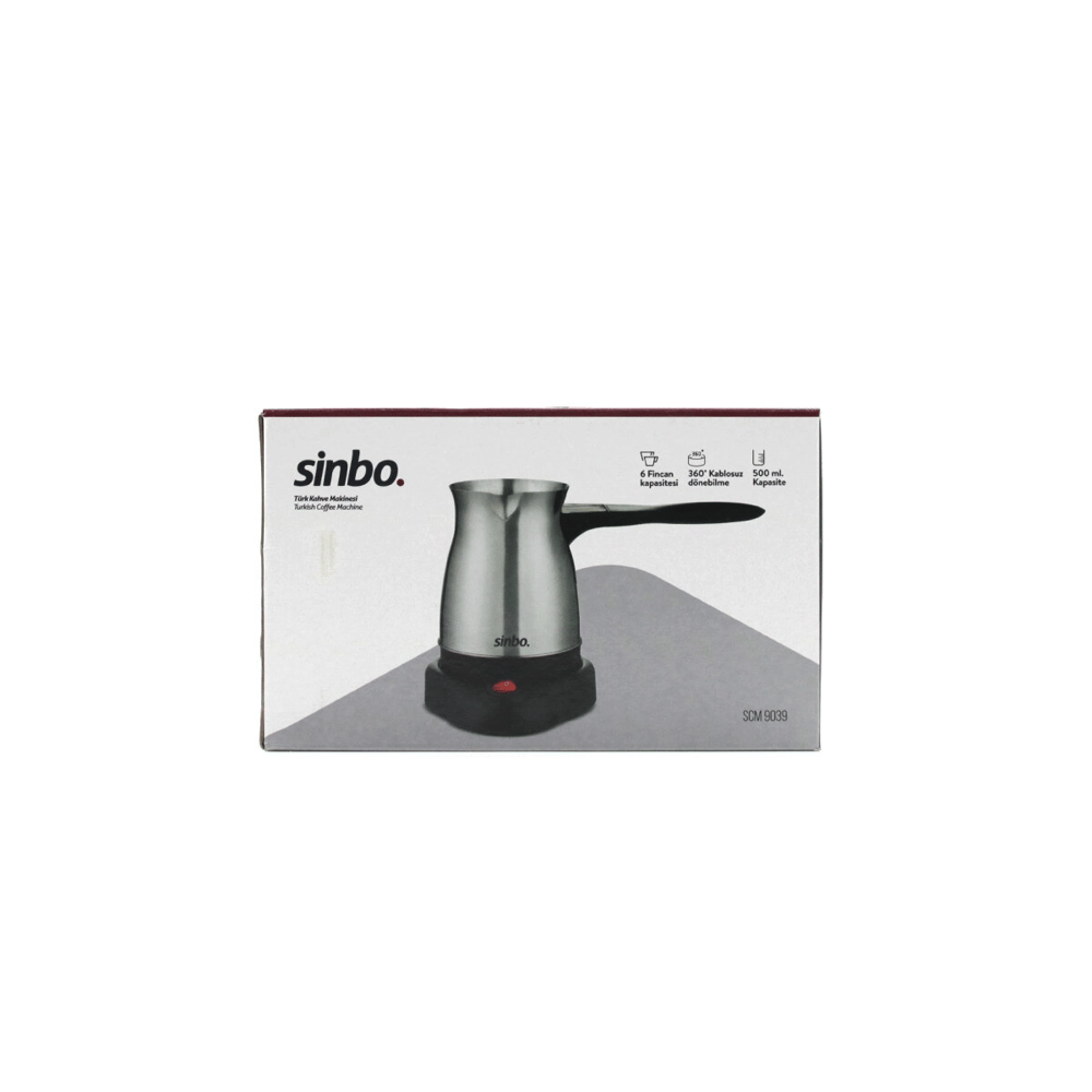 Çelik Elektrikli Cezve Türk Kahve Makinesi - 6fincan=500ml 360° Kablosuz Kullanım Katlanır Kulp Scm-9038 Bx40