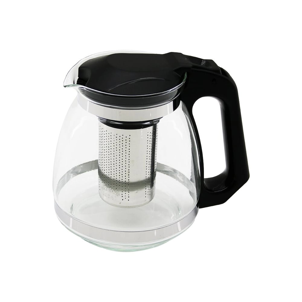 Çelik Süzgeçli Cam Demlik 1500ml Bx40