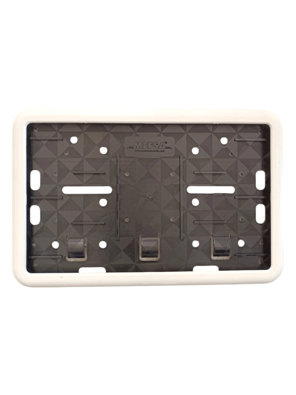 Çerçeveli Motor Plakalık Plaka Altlığı Beyaz 17x26 cm