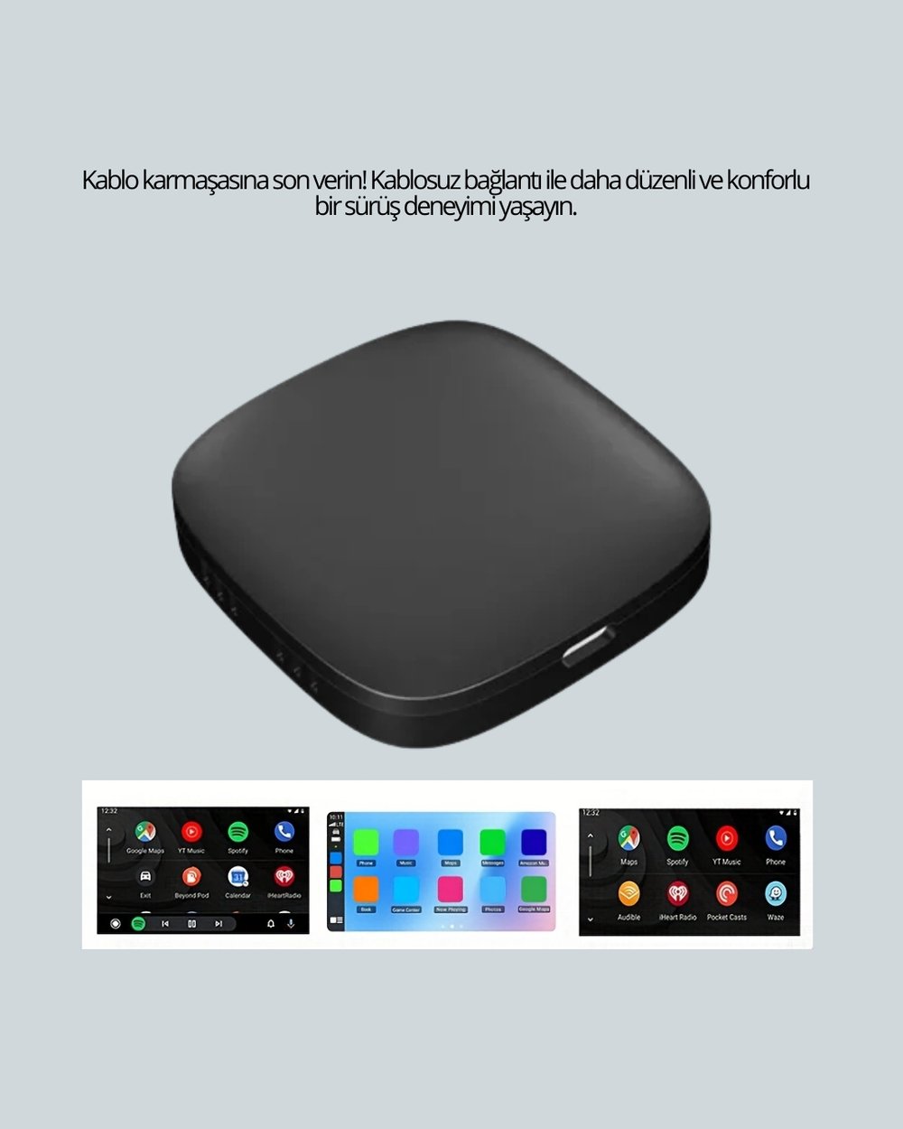 Çift Bant WiFi Android Auto Kablosuz Bağlantı Cihazı Yeni Nesil
