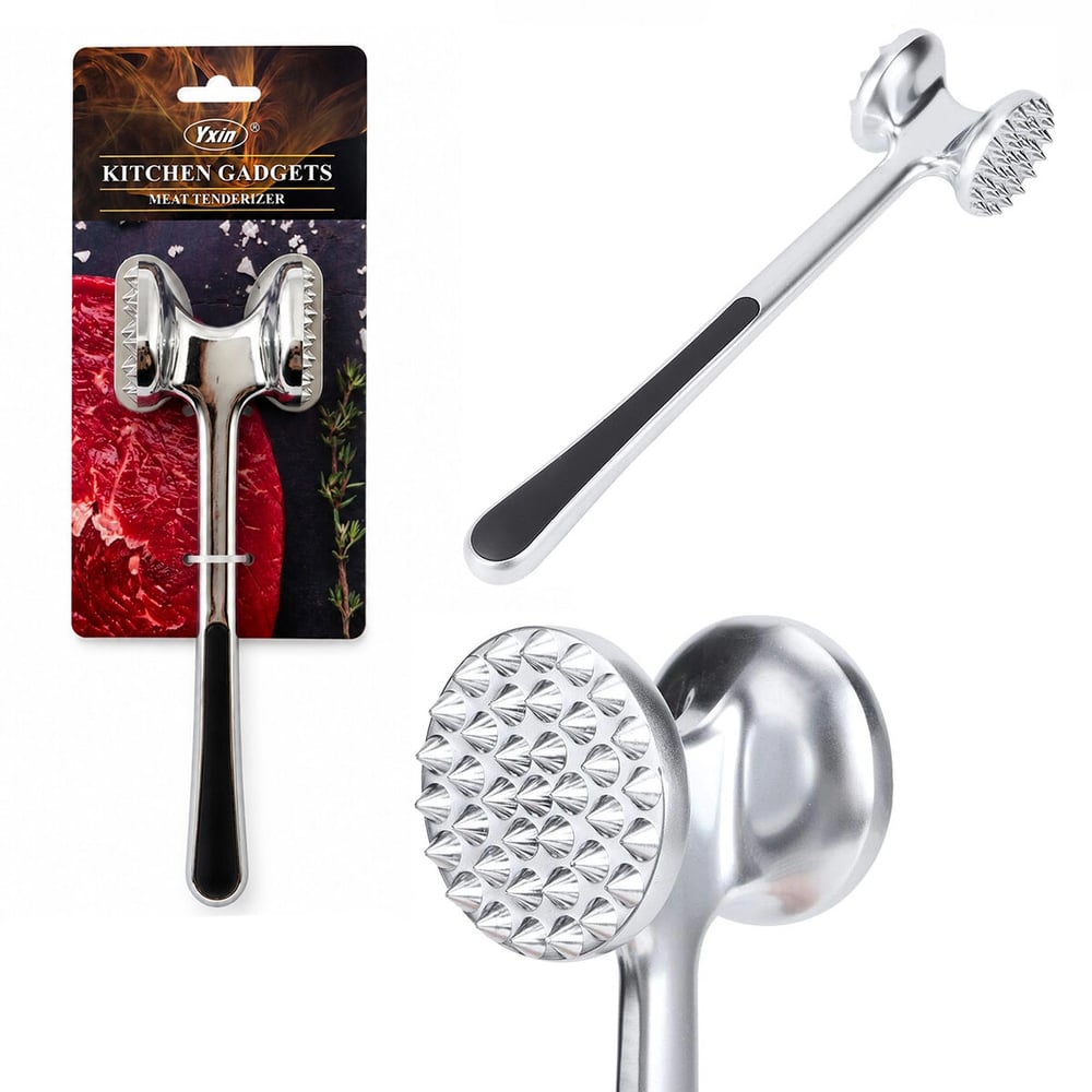 Çift Başlı - Komple Metal Paslanmaz Çelik Et Dövecek Bx40