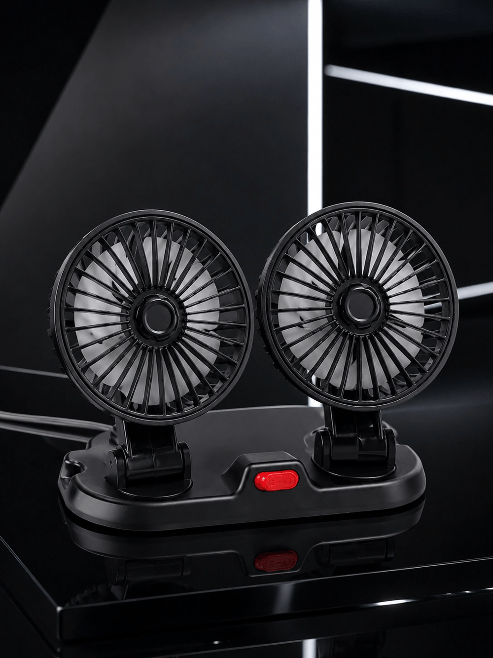 Çift Başlıklı Araç İçi USB Vantilatör Soğutucu Fan
