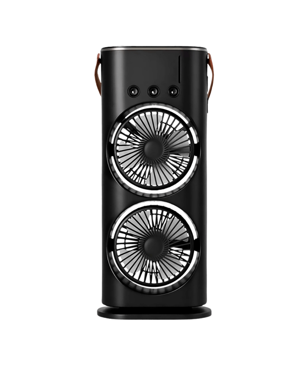 Çift Başlıklı Taşınabilir Fan RGB Işıklı Sprey Nemlendiricili Masaüstü Serinletici Fan