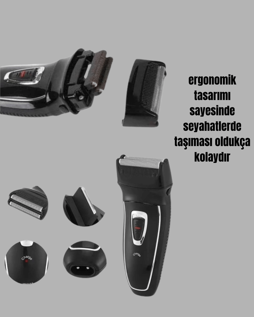 Çift Başlıklı Taşınabilir Tıraş Cihazı