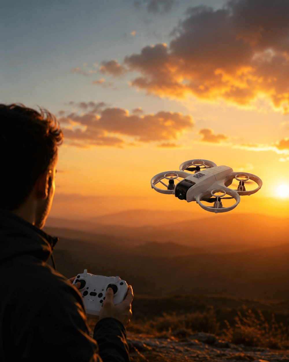 Çift Bataryalı Kameralı Mini Drone Işıklı Akıllı Uçuş Sistemi