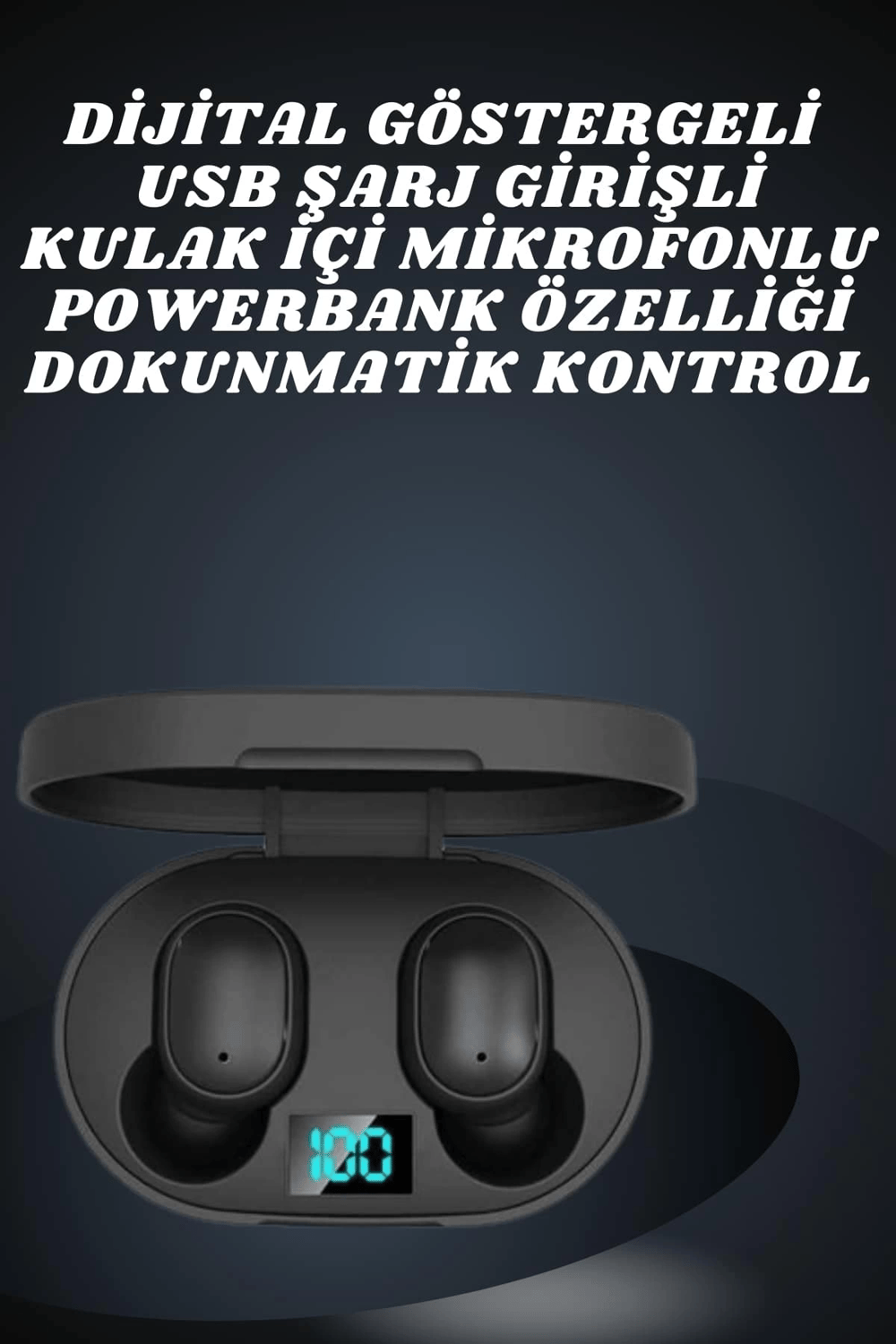 Çift Kulaklık Kampanyası Dokunmatik Kontrol Kulak İçi Yüksek Ses Kaliteli Mikrofonlu