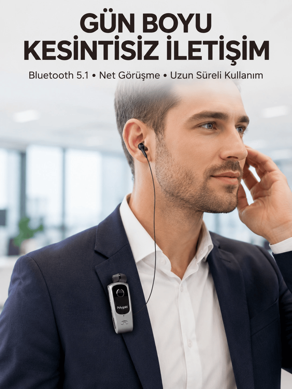 Çift Telefon Bağlantılı Eller Serbest Bluetooth Kulaklık
