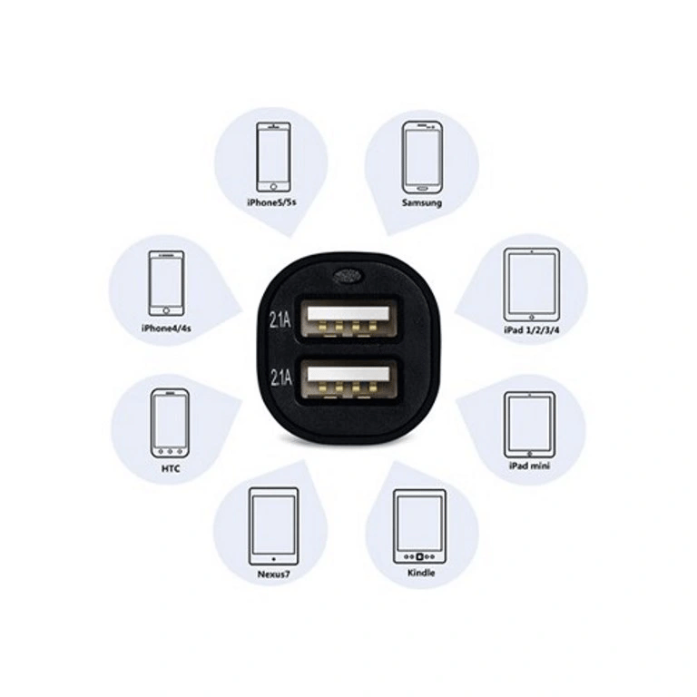 Çift Usb Girişli 2.1 Amp Araç Çakmak Soketi