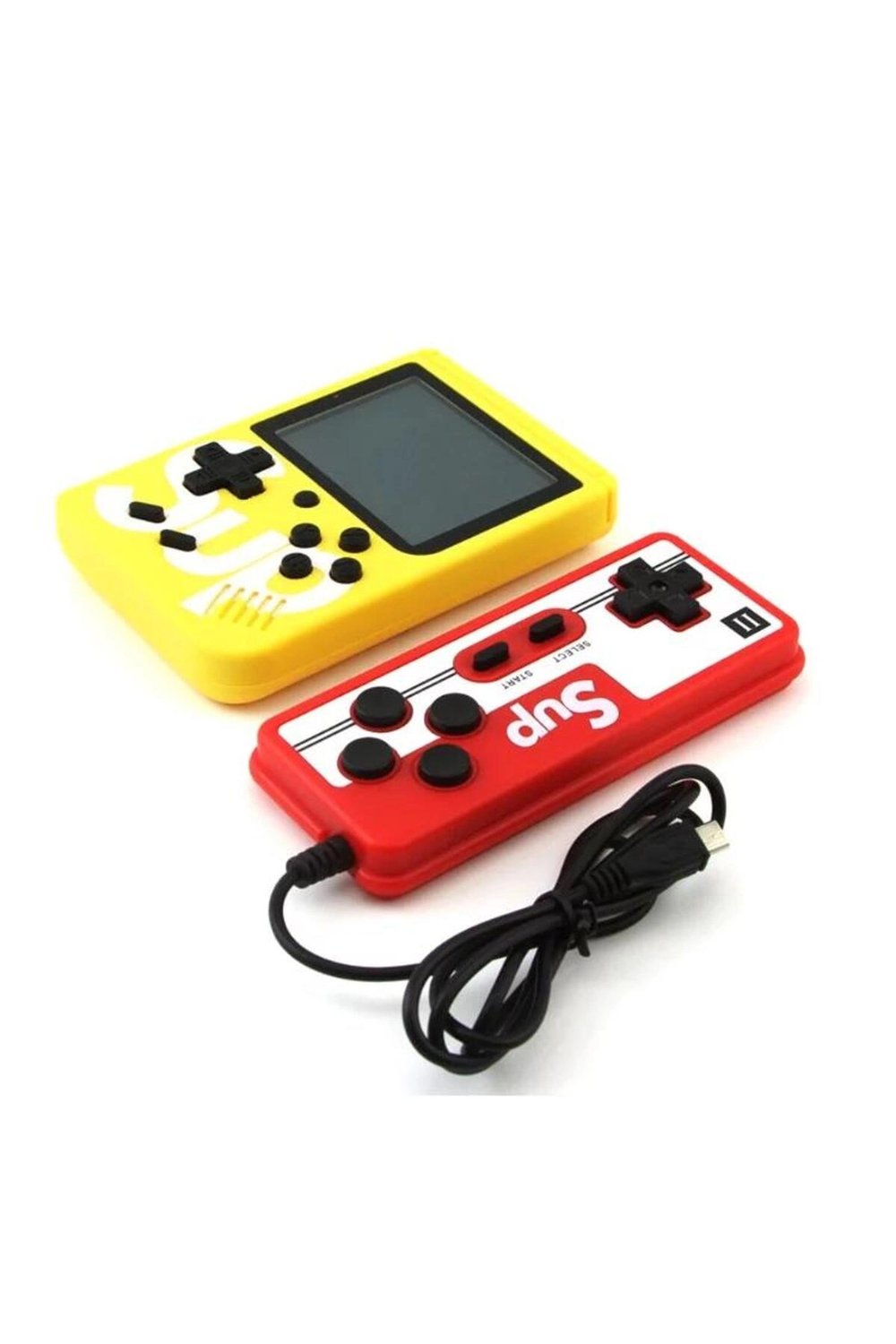 Çift kollu mini atari oyun konsolu sarı renk bluetooth özelliği yok - Elektronik
