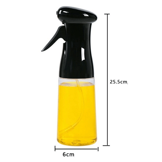 Çok Amaçlı Cam Şişe Püskürtmeli Dağıtıcı Yağdanlık Limonluk Sirke Sosluk Spreyi Siyah Bx40