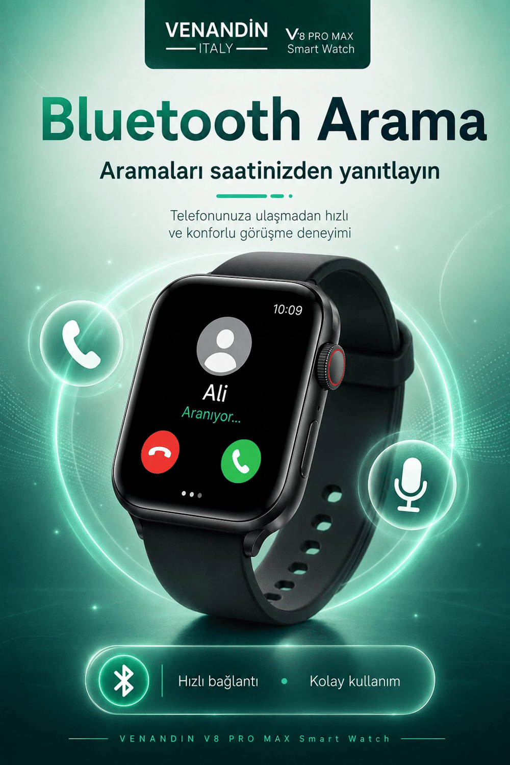 Çoklu Uygulama Destekli Bluetooth Akıllı Saat Dokunmatik Ekranlı Bildirim Özellikli