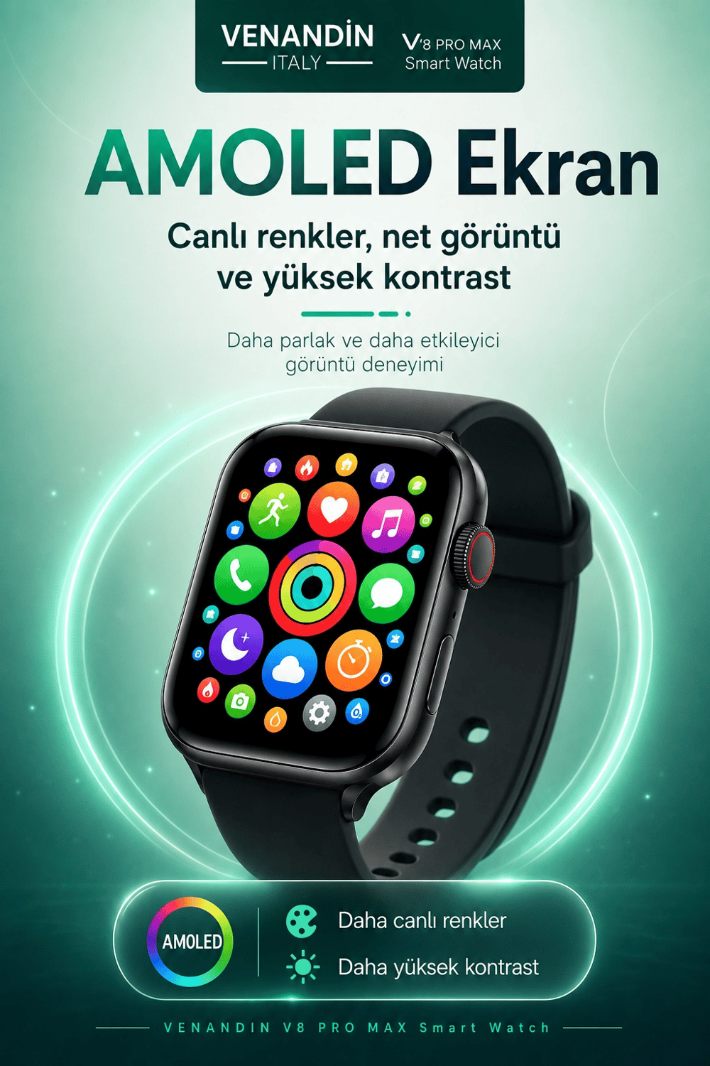 Çoklu Uygulama Destekli Bluetooth Akıllı Saat Dokunmatik Ekranlı Bildirim Özellikli