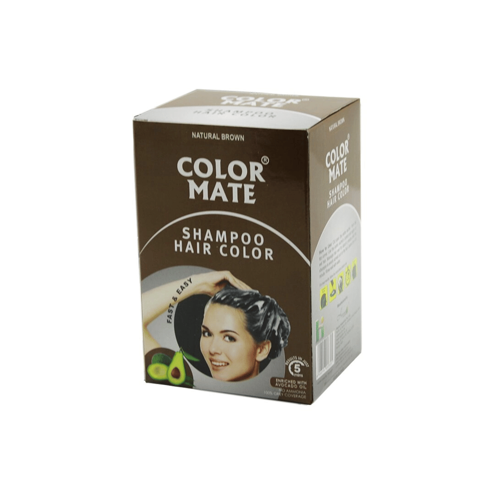 Color Mate 10pcs Kahverengi Saç Boyama Şampuanı Bx40