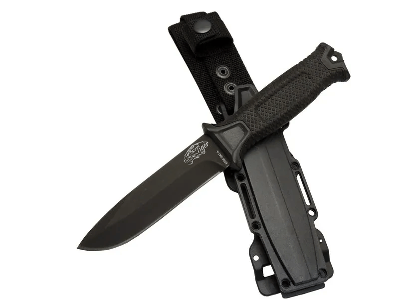 Columbia Tiger Tactical Htm 1041 A Siyah Outdoor / Survival Bıçak 27cm - Kauçuk Sap, Kılıflı, Kutulu