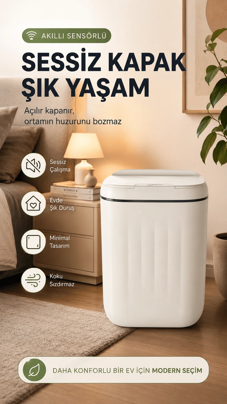 Çöp Kovası Otomatik Kapak