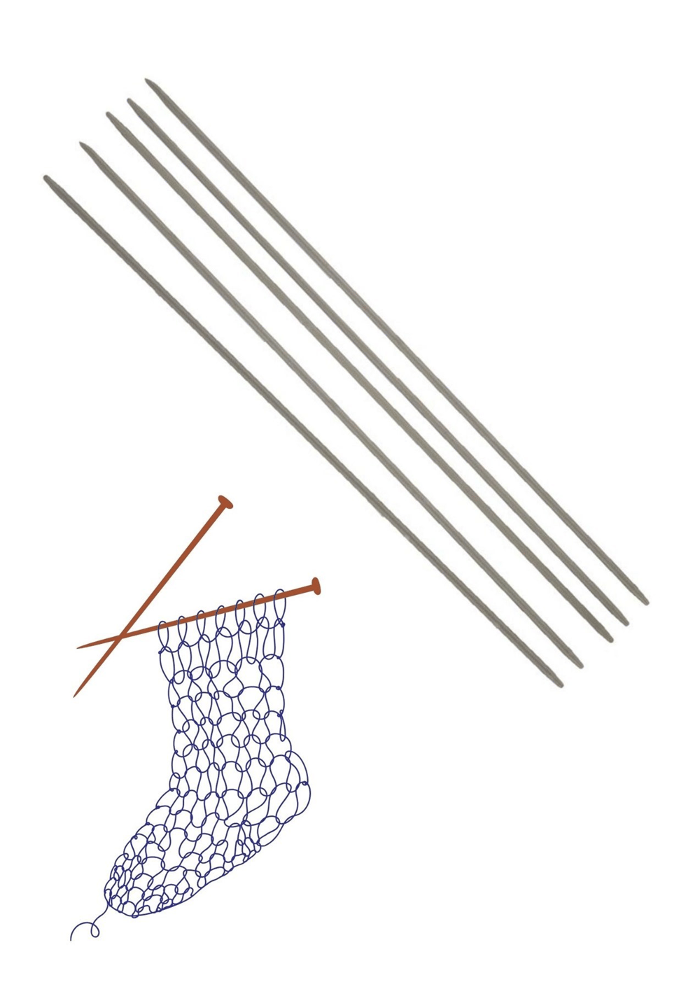 Çorap Şiş Klasik 20 Cm 2,5 Numara