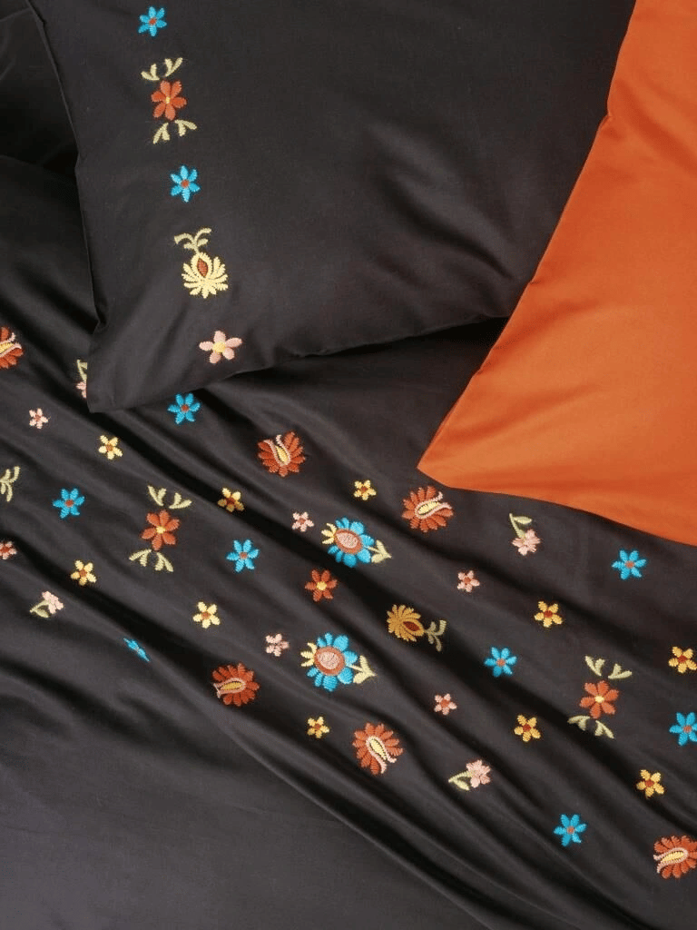 Cotton Box Brode Ranforce Çift Kişilik Nevresim Takımı Liker Kiremit