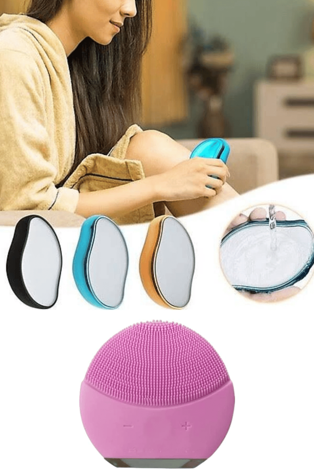 Crystal Eraser Epilasyon Aleti ve Titreşimli Yüz Temizleme Masaj Aleti
