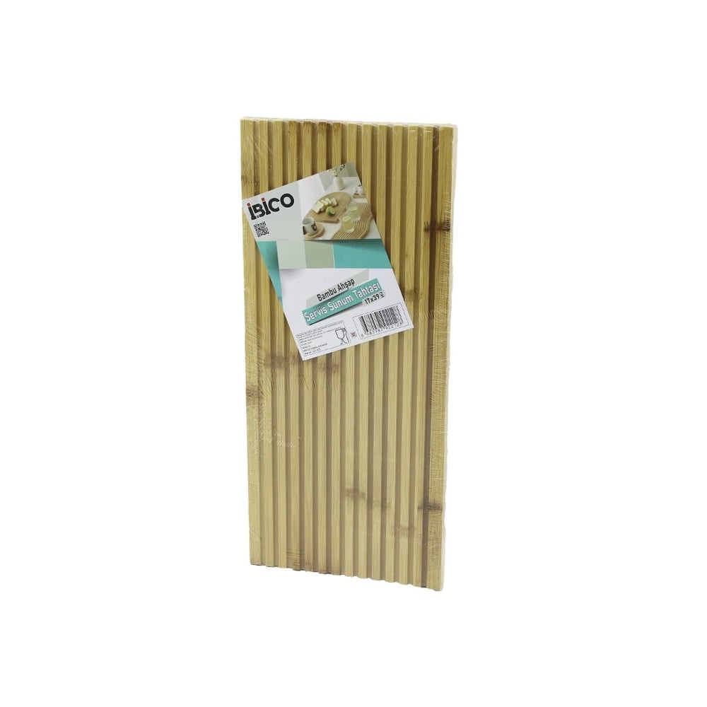 D.gen  Düz Kanallı  Çift Taraf=düz - Kanallı Ahşap Bambu Servis Sunum Tahtası  17 X 39 X 1.5cm Bx40