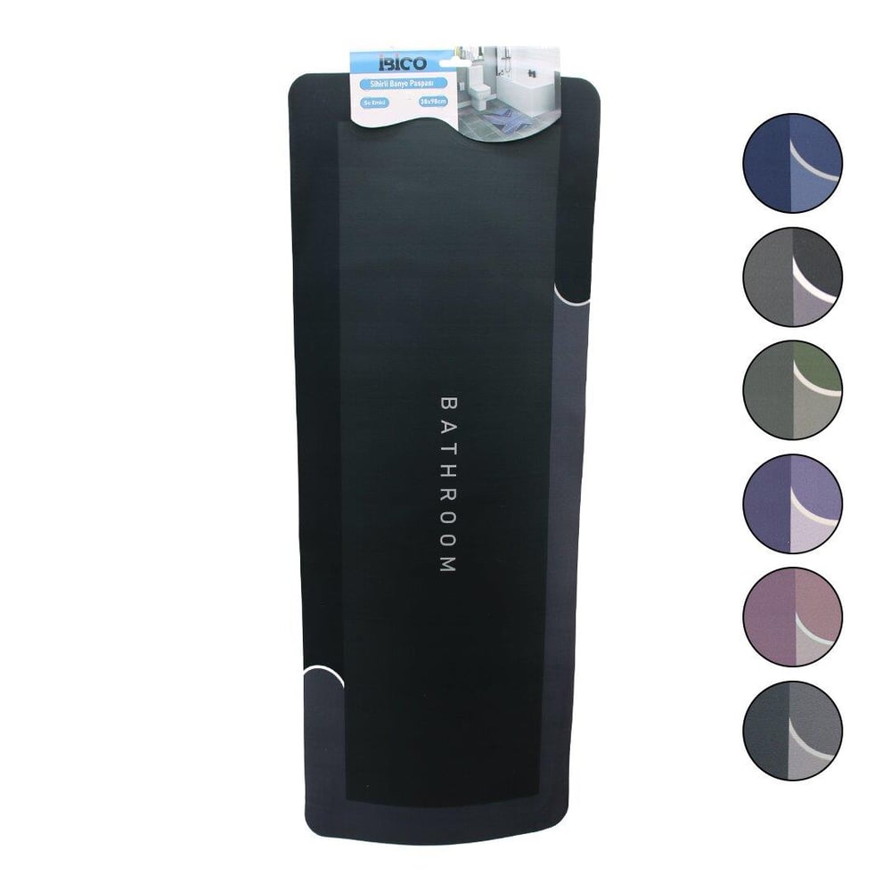 DİKDÖRTGEN - MAT RENKLER   38X98CM   SU EMİCİ - SİHİRLİ  BANYO PASPASI  ELASTİK (3936)