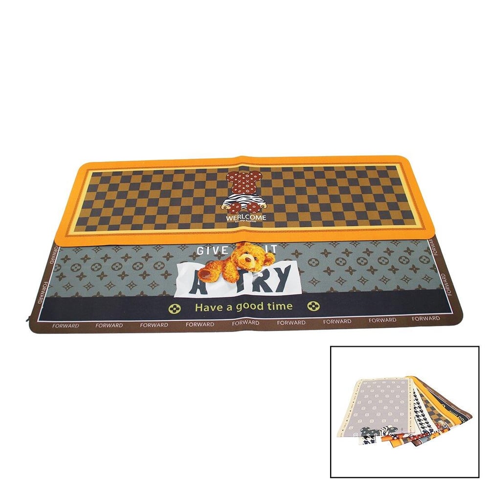 DİKDÖRTGEN RENKLİ DESENLİ - RESİMLİ SU EMİCİ - SİHİRLİ BANYO PASPASI ELASTİK 116 X 37.5CM (3936)