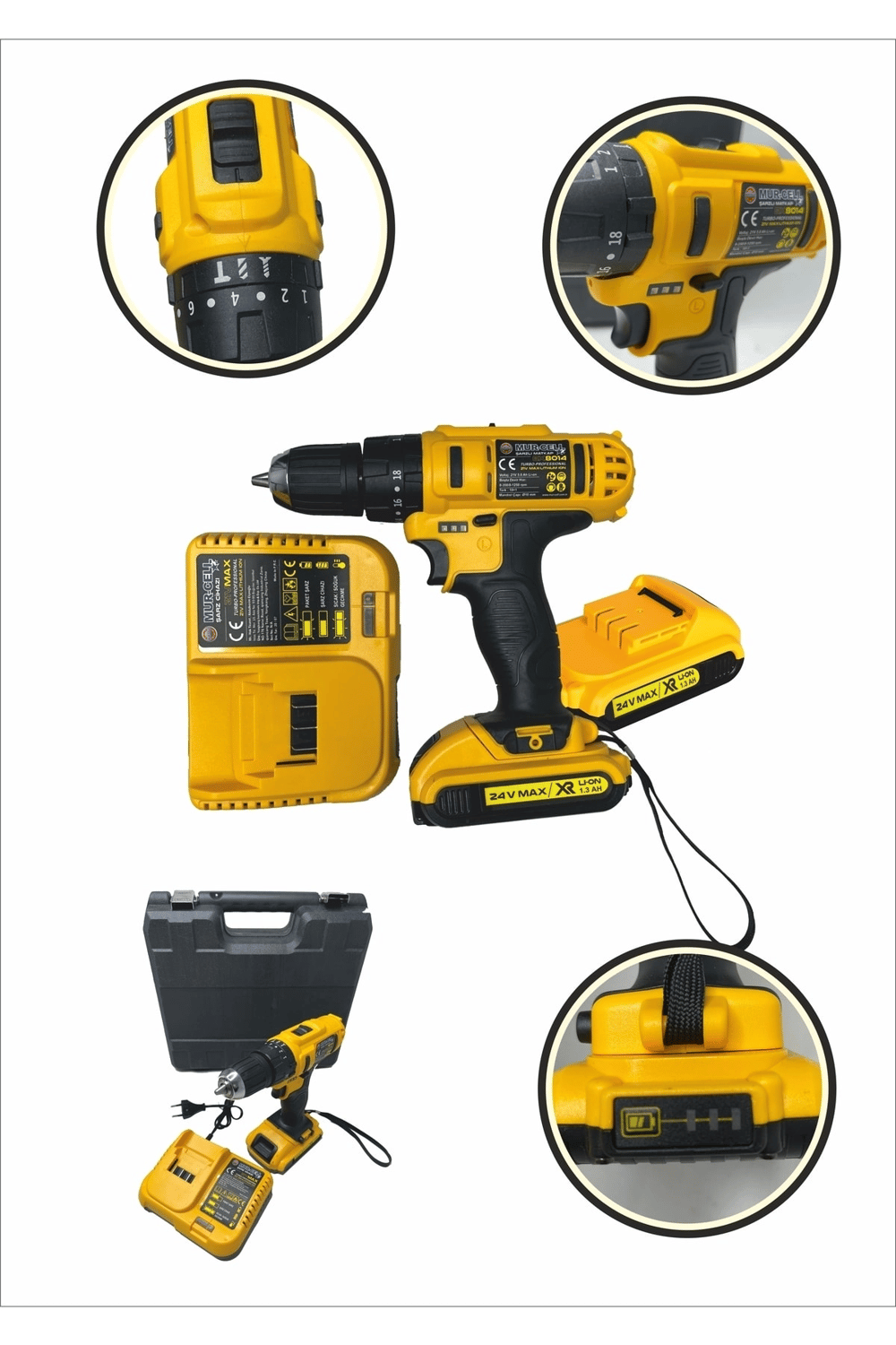 Darbeli matkap 12 watt 12 volt kablosuz anahtarsız mandren 3 akü 2 yıl garantili