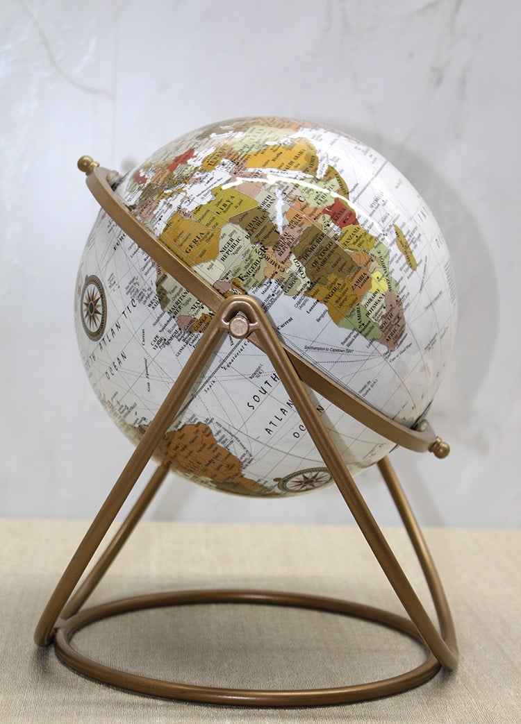 Dekoratif Metal Standlı Dünya Küre - Model 4