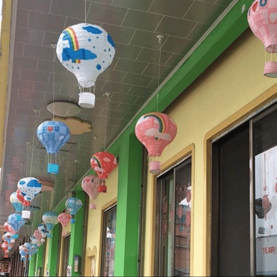 Dekoratif Renkli Kağıt Dilek Feneri Balonu Renkli Uçan Balon Bx40