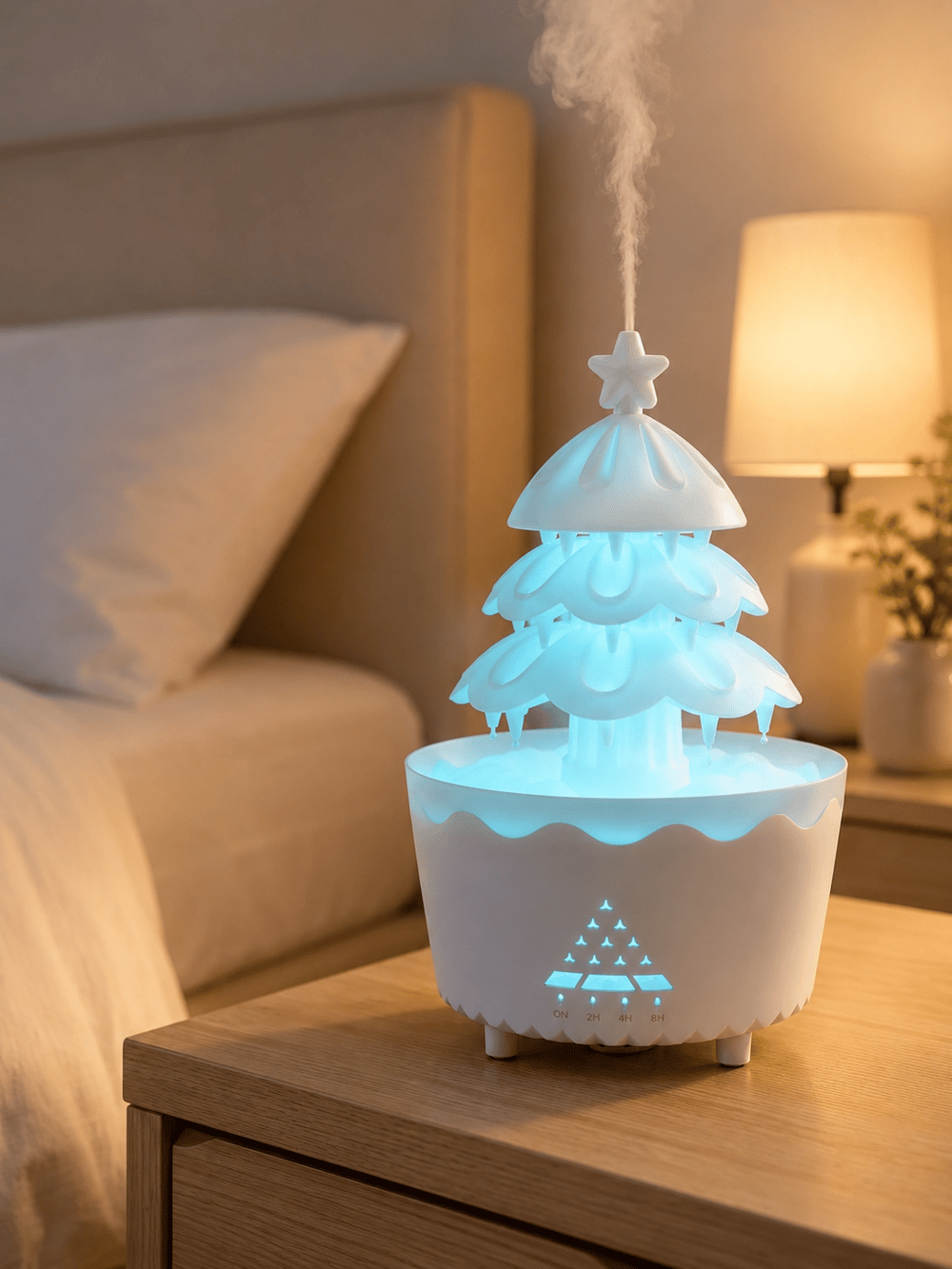 Dekoratif Şans Ağacı Ultrasonik Nemlendirici RGB Gece Lambalı Aroma Difüzörü