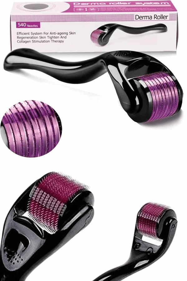 Derma Roller Titanyum Uçlu 540 İğneli 1 Mm Saç Sakal Çıkarma Ve Cilt Bakım Masaj Aleti