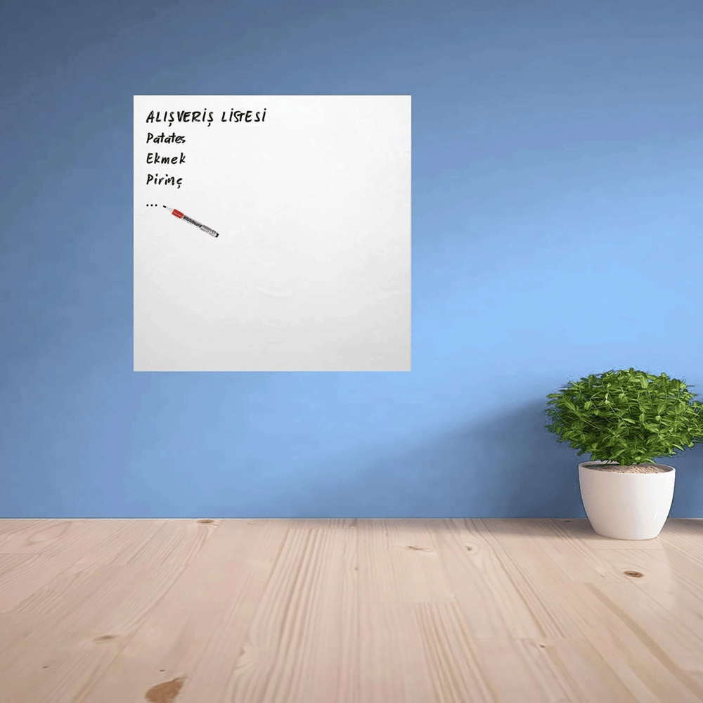 Ders Çalışma Yazı Tahtası Manyetik Mıknatıslı Duvar Stickerı Bx40