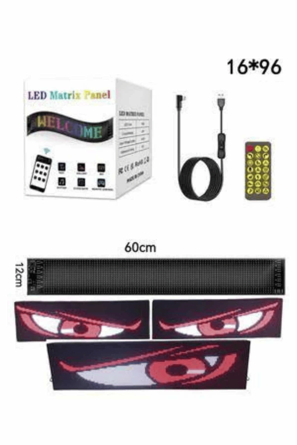 Digital Araba Yazısı Ekran Matrix En Büyük Boy 16X96 Matrix LED Panel