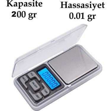Dijital Hassas Elektronik Kuyumcu Cep Terazisi Tartı 200 gr 0.01 gr (3936)