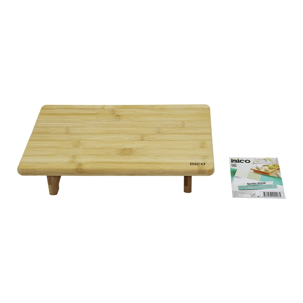 Dikdörtgen Ayaklı  Mini Sofra Model=32x21.5cm  Bambu Ahşap Kesim Panosu Bx40