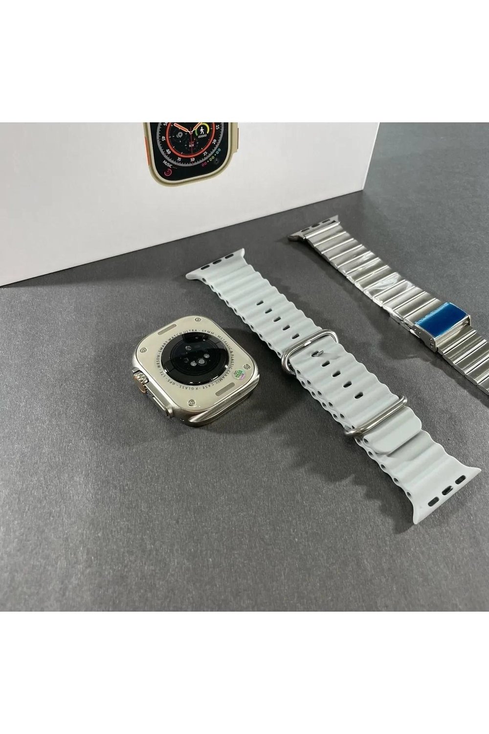 Dikdörtgen Ekranlı Metal Kordonlu Akıllı Saat - GPS, Nabız ve Uyku Takibi Özellikli Siyah Model