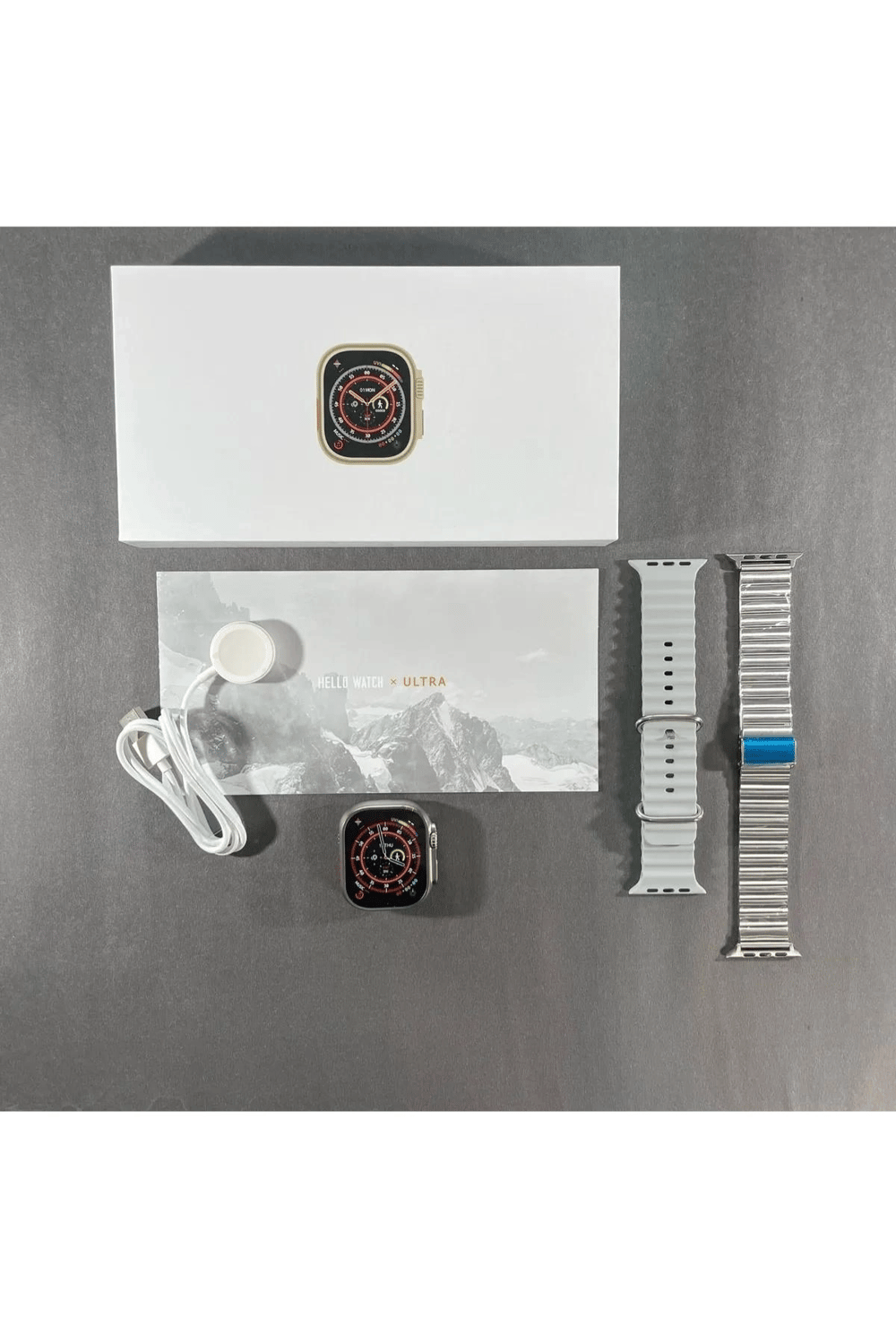 Dikdörtgen Ekranlı Metal Kordonlu Akıllı Saat - GPS, Nabız ve Uyku Takibi Özellikli Siyah Model