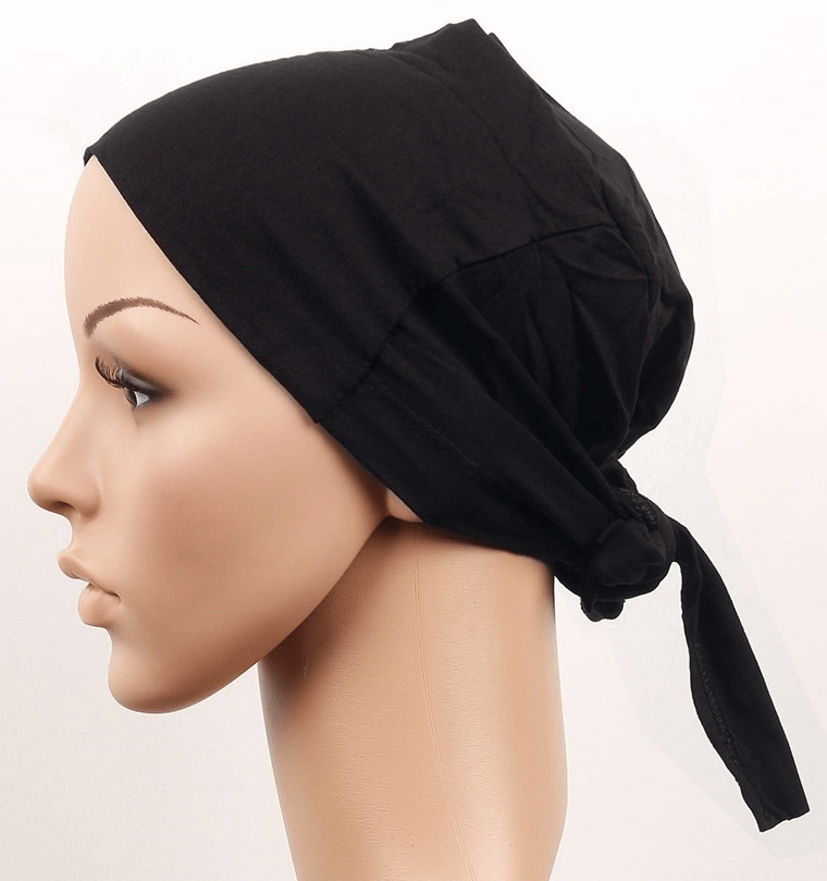 Dikişsiz Bağlamalı Tesettür Bone - Bağlamalı Bandana