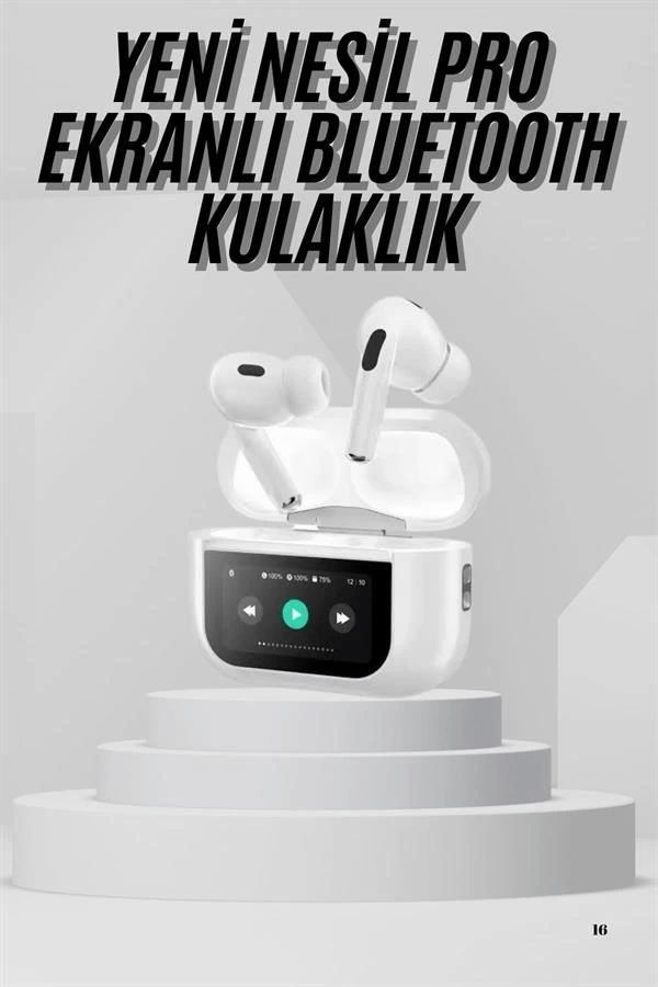 Dokunmatik Ekranlı Air Pro 2 ANC Kulaklık Kablosuz Çok Fonksiyonlu