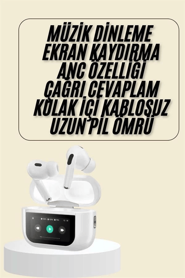 Dokunmatik Ekranlı Bluetooth Kulaklık TWS İOS Android Tüm Telefonlara Uyumlu Kulaklık
